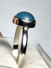 LOVELY SEA BLUE CHALCEDONY IN  STERLING SILVER.925 RING SIZE 7.5!