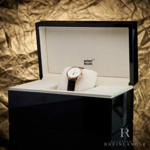 Orologio Montblanc Boheme Perpetual oro rosa 18 ct 36 mm pelle nera ID 112552 - Foto 1 di 7