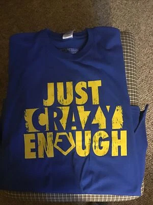 Camiseta TNA Eric Young L Just Crazy Enough Impact Wrestling Sanity NXT WWE EY Foto 1 de 3