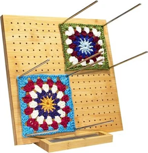 Crochet Blocking Board with 20 Pins, Handcrafted Knitting Blocking Mat for - Picture 1 of 8