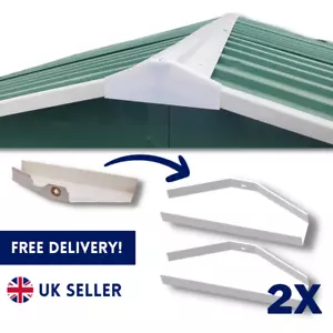 2 Metal Shed Replacement Apex End Cap Cover Diamond Plate Yardmaster Outsunny UK - Picture 1 of 7