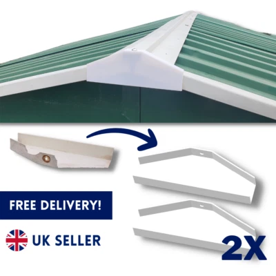 2 Metal Shed Replacement Apex End Cap Cover Diamond Plate Yardmaster Outsunny UK - Image 1 of 4