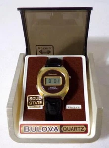 Reloj Pulsera Bulova Futuristic Estado Sólido Digital LCD con Caja - Imagen 1 de 10