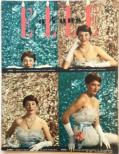 ELLE Magazine n° 207 du 14 Novembre 1949 ancienne revue de Mode Couture Femme - Picture 1 of 7