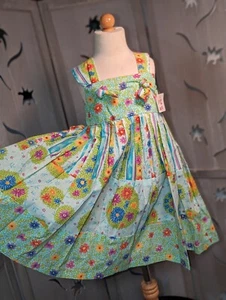NUEVO Vestido de Verano Hecho a Mano para Niña 🌼 Primavera - Talla 5 Pascua Primavera Lindo Floral - Imagen 1 de 5