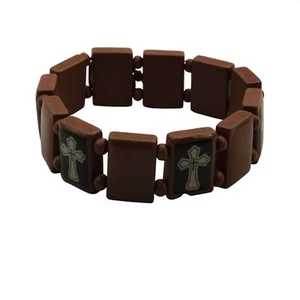 Holzarmband Kreuz braun - Bild 1 von 1