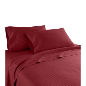 Hotel London 600 Thread Count 100% Cotton Deep Pocket Striped Sheet Set (King, B - Picture 1 of 3