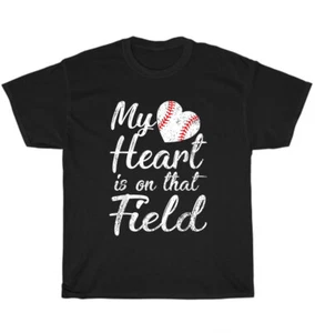 My Heart Is On That Field Baseball Softball Sport Lover T-Shirt Unisex Tee Gift - Picture 1 of 4