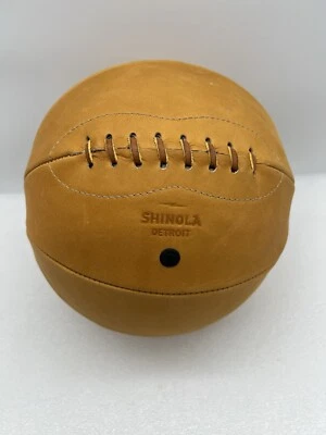Baloncesto de cuero bronceado Shinola Detroit vintage ¡Raro! Foto 1 de 4