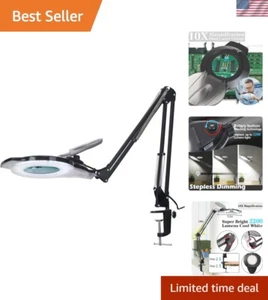 10X LED Magnifying Lamp with Clamp, 2,200 Lumens Dimmable Super Bright Daylig... - Picture 1 of 7