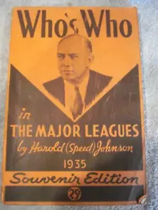 RARE 1935 SOUVENIR EDITION OF WHO'S WHO IN THE MAJOR LEAGUES BASEBALL MAGAZINE - Picture 1 of 3