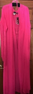 Adidas IVY PARK Fransen Morgenmantel lang Shock Pink Barbie Beyoncé Unisex Größe L - Bild 1 von 7