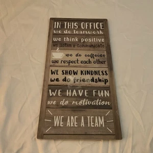In This Office We Do Teamwork Sign - Picture 1 of 2