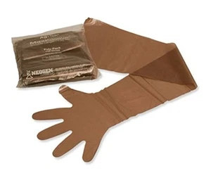Maxi Sleeve 100 schulterlange braune Handschuhe - Bild 1 von 2