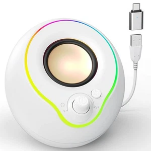LENRUE USB Computer Speakers, Laptop Speakers, Plug Play, Loud and Clear Soun... - Picture 1 of 6