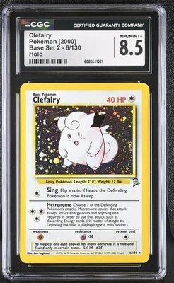 CGC 8.5 Clefairy 2000 Base Set 2 6/130 Holo Pokemon Card - Image 1 of 2