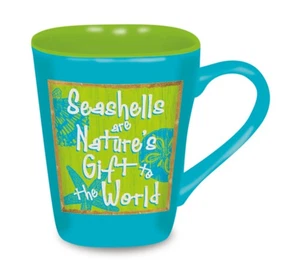 Taza de amor café con leche de 15 onzas Beach Sign Seashells Are Natures Gift to World - Imagen 1 de 1
