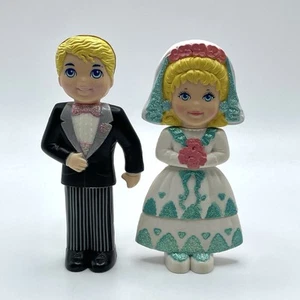 Lot of 2 1991 Playskool Flip’n Fancy Dolls - Bride & Groom - Combined Ship - Bild 1 von 5