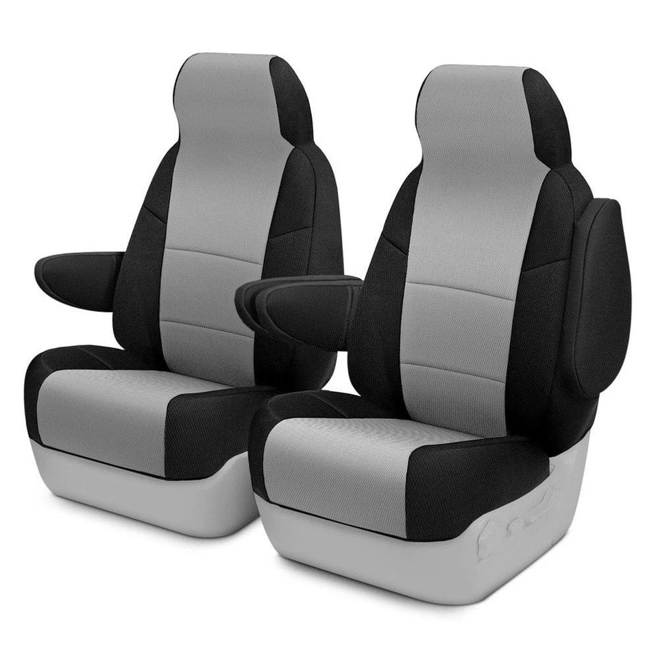 For Nissan Xterra 07-09 Spacer Mesh 1st Row Black & Gray Custom Seat Covers Foto 1 de 4