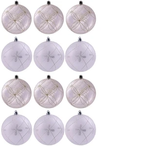 6 cm handbemalte bruchsichere Kugeln Design 16 (12er Pack) - Bild 1 von 1