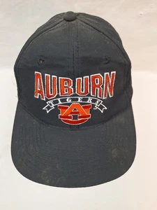 Vintage 90s Auburn Tigers Hat The Game One Size Snap-Back Black Embroidered - Picture 1 of 7