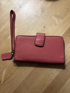 Coach Damen Kalbsleder Karten Geldbörse Crossgrain Leder Mauve - Bild 1 von 12