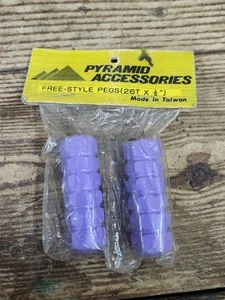 NOS Vintage Pyramid BMX Purple Pegs Old Freestyle Axle Extenders (26T 3/8") RAD - Picture 1 of 10