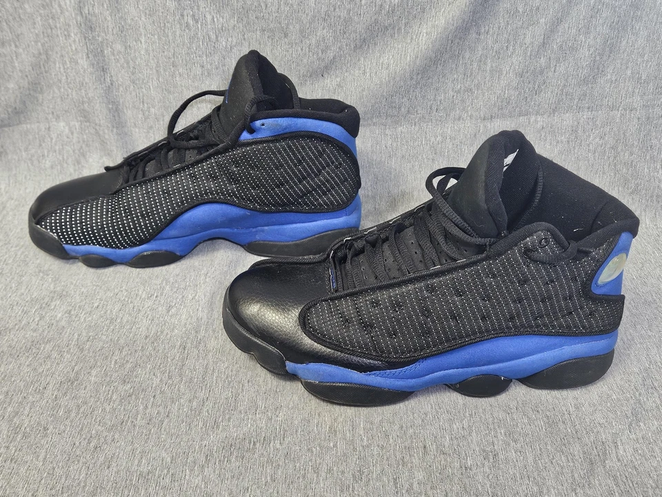 耐克 Air Jordan 13 复古鞋 9.5 码黑色蓝色篮球 310004-004 — 第 1/4 张图片