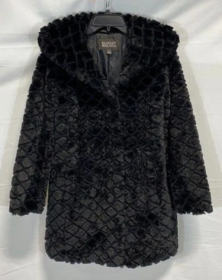 Abrigo Badgley Mischka para mujer negro de piel sintética talla XS Foto 1 de 4