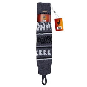 HANDMADE ANDEAN ALPACA GRAY LEG WARMER - Picture 1 of 6