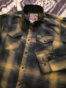 Dixxon Flannel Company The Panhandle Pearl Snap Langarm grau & gold Large - Bild 1 von 11