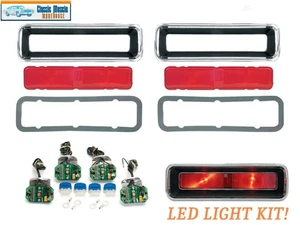 1967 Camaro RS Complete Dakota Digital LED Tail Light Set, Bezels, Lens - PAIR - Picture 1 of 23