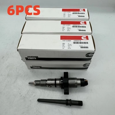 6PC Fuel Injectors 0445120255 For 2003-2004 Dodge Ram 2500 3500 Cummins 5.9L NEW - Image 1 of 4