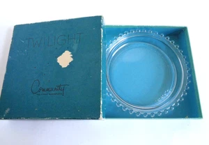 Posacenere piatto portacandele Twilight Imperial vetro trasparente rotondo 6" - Foto 1 di 14