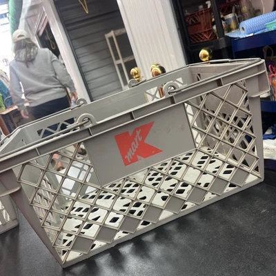 De Colección Gris KMART Departamento Tienda Plástico Compras Cesta de Mano Manijas de Alambre Foto 1 de 4