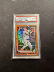 2024 Bowman Chrome Mega Box Gunnar Henderson Orange Mojo Refractor /25 - PSA 10 - Picture 1 of 2