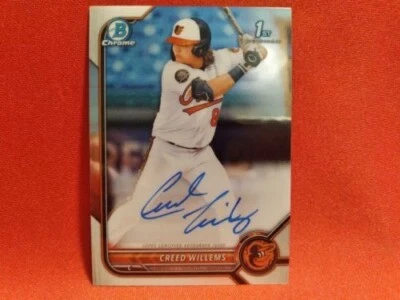 2022 Bowman Chrome Creed Willems 1st Prospect Autograph #CPA-CW - Image 1 of 3