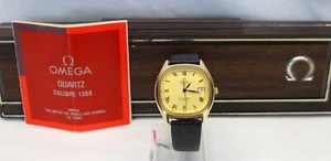 vintage OMEGA SEAMASTER DEVILLE Quartz Watch 35mm BOX & MANUAL Running CAL 1360 - Picture 1 of 12