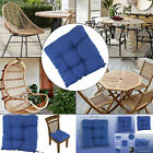 4 X Blue Chair Seat Pads Tie On Dining Garden Room Kitchen Patio Bbq Cushion