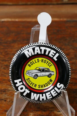 Broche emblema 1969 Rolls Royce prata sombra Mattel Hot Wheels Redline Hong Kong - Imagem 1 de 2
