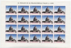 VATICANO 1993 MONUMENTI in fogli (10) MNH** - Picture 1 of 10