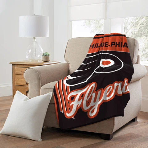 NHL Officially Licensed Philadelphia Flyers 46" x 60" Microfiber Throw Blanket Cover