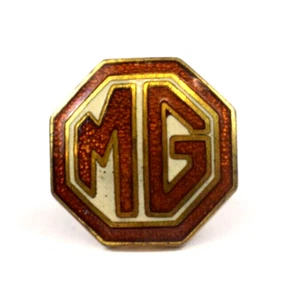 Vintage MG Cars Marque Logo Enamel Badge Hat / Lapel Pin 5/8" - Picture 1 of 10