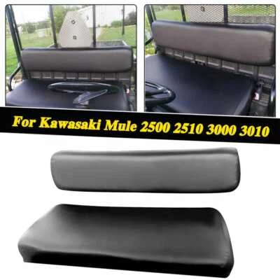 Paquete de 2 fundas de asiento de coche negras de alta resistencia para Kawasaki Mule 2500 2510 3000 3010 Foto 1 de 4