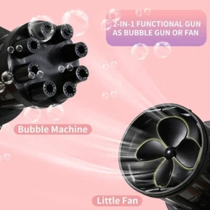 Gatling Bubble Machine Toy & Gift for Kids, Gatling Bubble Blower for Toddlers - Picture 1 of 9