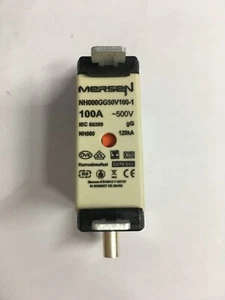 Fusibile MERSEN NH000GG50V100-1 100A fusibile 500V Ferraz Shawmutt JPSF879 - Foto 1 di 2