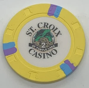 St Croix Casino am Turtle Lake Wisconsin WI 2 $ Chip H&C - Bild 1 von 4