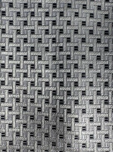 Men’s Silk Tie 61” Vintage Covington Silver w/ Small Squares Foulard Jacquard - Picture 1 of 7