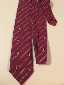 Corbata de cuello rojo arándano rojo de patinaje Avon vintage feliz Navidad - Imagen 1 de 2