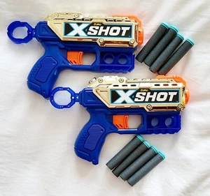 Zuru X-SHOT 2 X Kickback Royale Edition Premium Chrom Vergoldete Pfeilblaster - Bild 1 von 9